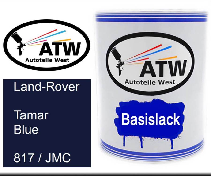 Land-Rover, Tamar Blue, 817 / JMC: 1L Lackdose, von ATW Autoteile West.